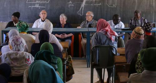 ADEB - Ecole du village de Moyargo avec Michel Mendiboure, Président de ADEB